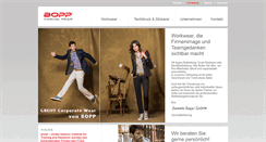 Desktop Screenshot of bopp-casualwear.de